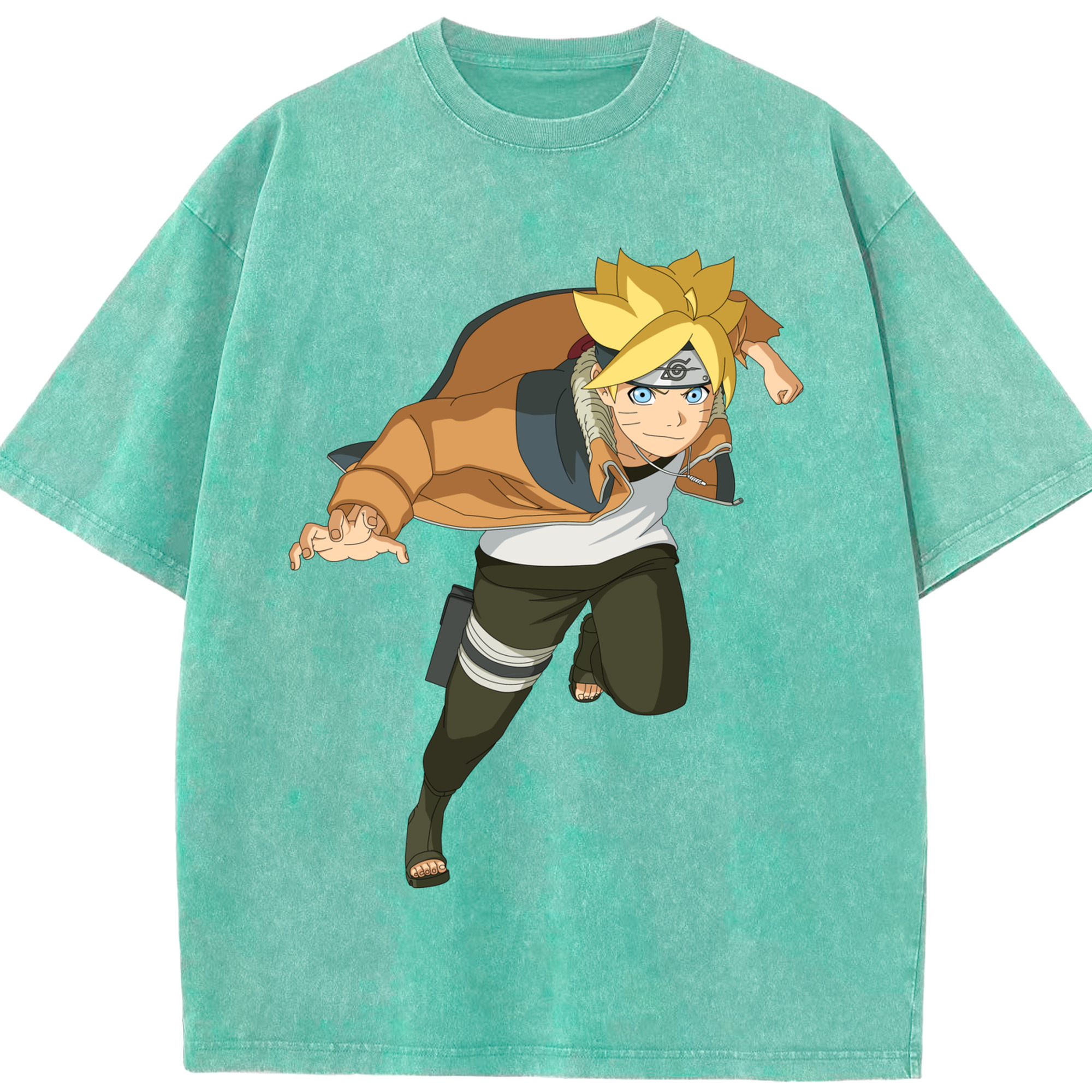 （画像用） NARUTO -ナルト- うずまき ナルト Uzumaki Naruto 綿100% ヴィンテージ風 半袖Tシャツ（フロントプリント）
